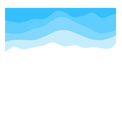 Abstract Blue Water Wave Graphic Design 