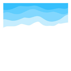 Abstract Blue Water Wave Graphic Design 