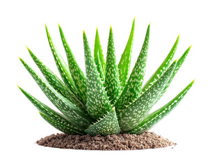 Aloe vera plant natural beauty isolated on transparent background