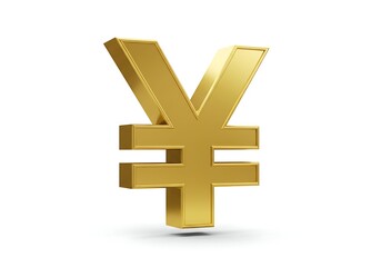 Obraz premium Golden yen symbol