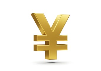 Obraz premium Golden yen symbol