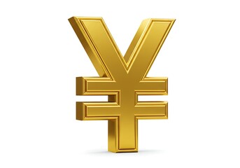 Fototapeta premium Golden yen symbol