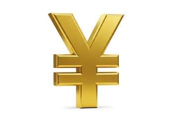Obraz premium Golden yen symbol
