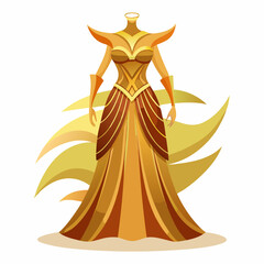 vector illustration of a woman in a dress