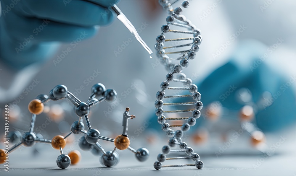 Poster exploration of genetic structures through molecular modeling techniques