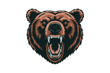 bear head illustration vector