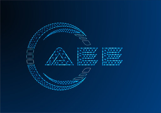 AEE low poly letter logo vector design. AEE lower poly logo design.