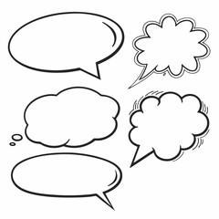set of speech bubbles