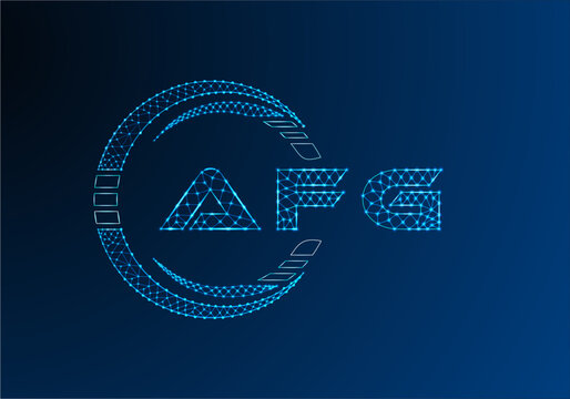 AFG low poly letter logo vector design. AFG lower poly logo design.