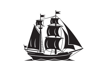  pirate ship illustration vector