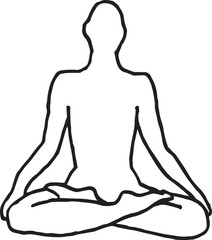 yoga-pose-Padmasana, Lotus Posea-illustration