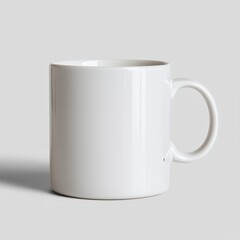 Fototapeta premium Simple White Ceramic Coffee Mug for Mockups and Product Presentations