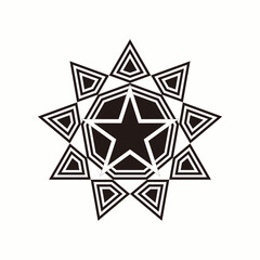 simple star shaped geometric logo