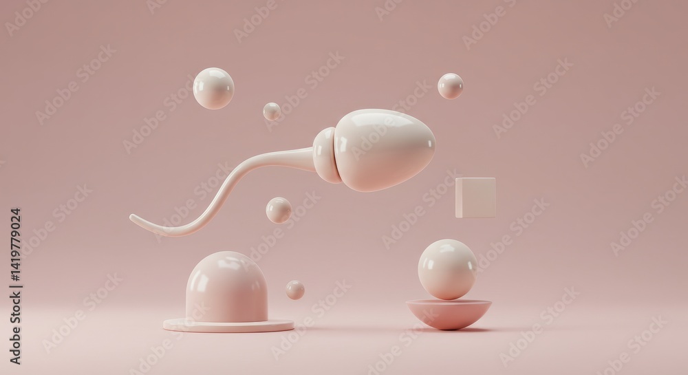 Poster abstract 3d rendering of cell fusion