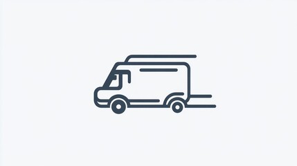 Fototapeta premium Delivery Van Icon Illustration