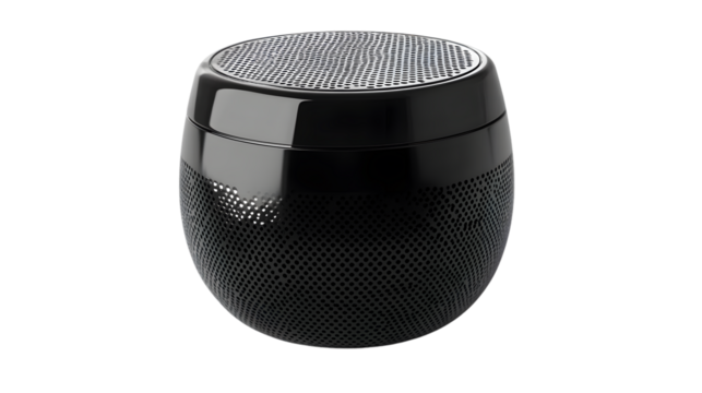 Professional Bluetooth Speaker Playing Music Isolated on White Background