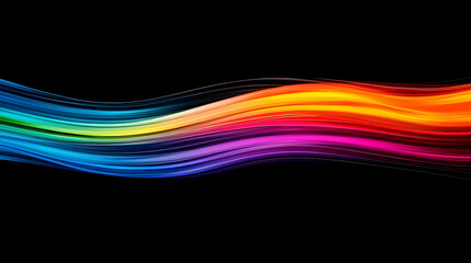 Obraz premium Colorful Abstract Rainbow Waves