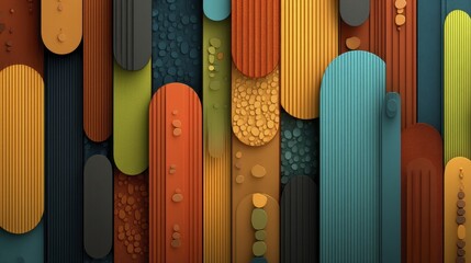 Fototapeta premium Vibrant rectangle shapes, colorful geometric background, abstract design - wallpaper graphic background