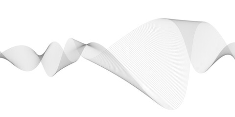 Abstract black lines wave curve motion on white background. Vector Illustration. Abstract line art vector. Hand drawn doodle line design for cover,poster, web, print and wall decoration.