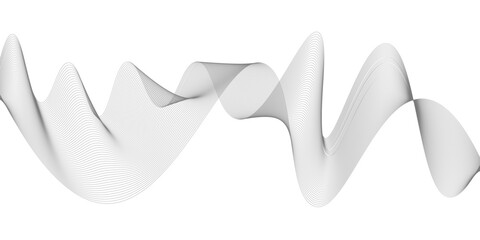 Abstract black lines wave curve motion on white background. Vector Illustration. Abstract line art vector. Hand drawn doodle line design for cover,poster, web, print and wall decoration.