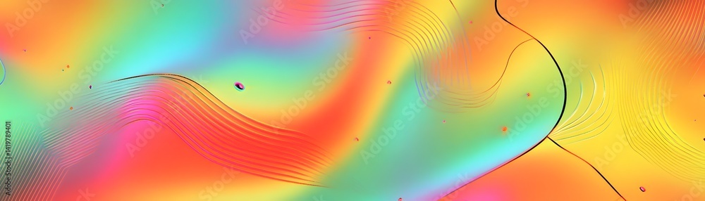 Poster vibrant, flowing colors create a mesmerizing visual display.