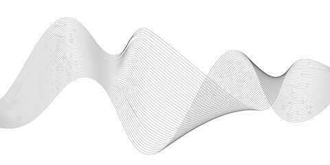 Abstract black lines wave curve motion on white background. Vector Illustration. Abstract line art vector. Hand drawn doodle line design for cover,poster, web, print and wall decoration.