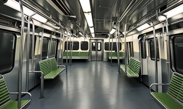 details of the interior of a train carriage