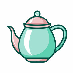 Tea pot  icon on white background	