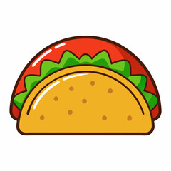 taco icon on white background	