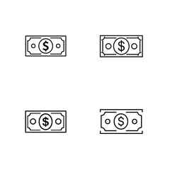 Minimal Dollar Illustrations – Finance, Profit, and Investment Icon Designs