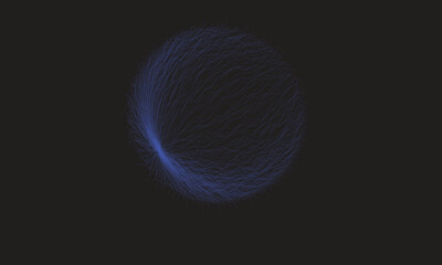 Flow lines, generative art, abstract circle design, motion lines, neural network pattern