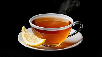 Refreshing lemon tea experience elegant setting drink photography cozy environment close-up view enjoyment concept
