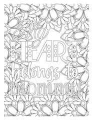 Fototapeta premium Mothers-Day-Quotes-Coloring Pages. 
