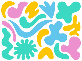 Fototapeta premium Colorful Abstract Floral Splash Vector Pattern.