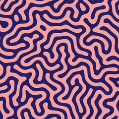 Seamless Abstract Wavy Line Pattern – Organic Retro Vector Design.