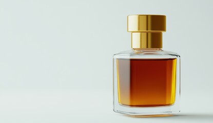 Amber perfume bottle, elegant and modern