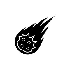 creative details Meteor in sky icon Vector Illustration