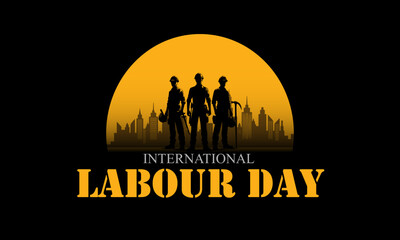 Happy International labor day background vector illustration