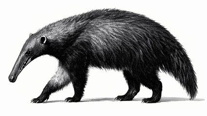 Watercolor whispers anteater's grace anteater isolated vector illustration svg 