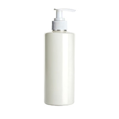High-Quality White Plastic Pump Bottle for Cosmetics or Skincare PNG and transparent background
