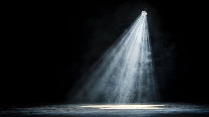 Dramatic Spotlight On Empty Stage