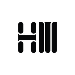 HM monogram logo design letter text name symbol monochrome logotype alphabet character simple logo