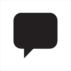 speech bubble with text line icon and silhouette vector.