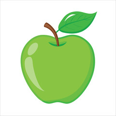 Green Apple Fruit Single Isolated