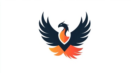 Obraz premium Phoenix Logo Design on White Background