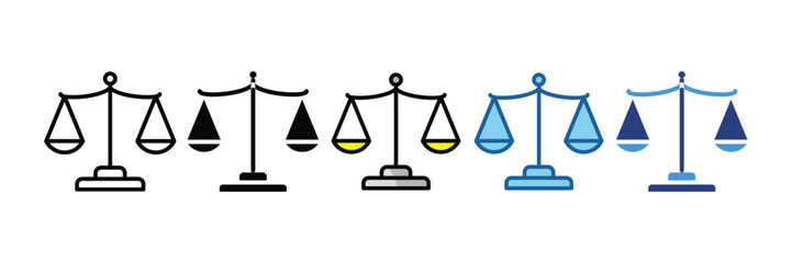 Scales Of Justice  Icon Element For Design