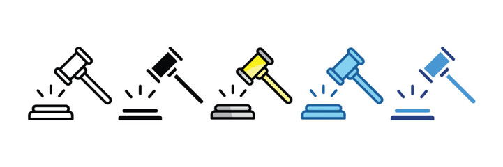 Gavel  Icon Element For Design