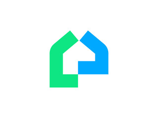 creative home logo with e letter