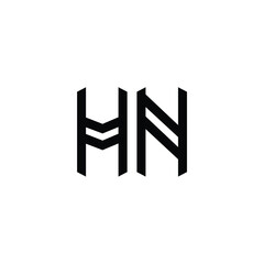 HN monogram logo design letter text name symbol monochrome logotype alphabet character simple logo