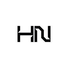 Fototapeta premium HN monogram logo design letter text name symbol monochrome logotype alphabet character simple logo